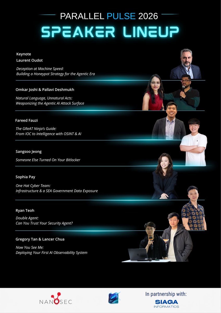 nanosec_asia's tweet photo. ๐ ๐ฒ๐ฒ๐ ๐๐ต๐ฒ ๐๐ผ๐ถ๐ฐ๐ฒ๐ ๐ผ๐ณ ๐ฃ๐ฎ๐ฟ๐ฎ๐น๐น๐ฒ๐น ๐ฃ๐๐น๐๐ฒ ๐ฎ๐ฌ๐ฎ๐ฒ!
๐
28 September 2026
๐ AICB, Kuala Lumpur
Registration opens until 12am, 24th September 2026
https://t.co/WcRGzcBjiX
See you at #ParallelPulse2026! โก
#NanoSec #SIAGAInformatics #TechEvents2026 https://t.co/4a582AWPbH