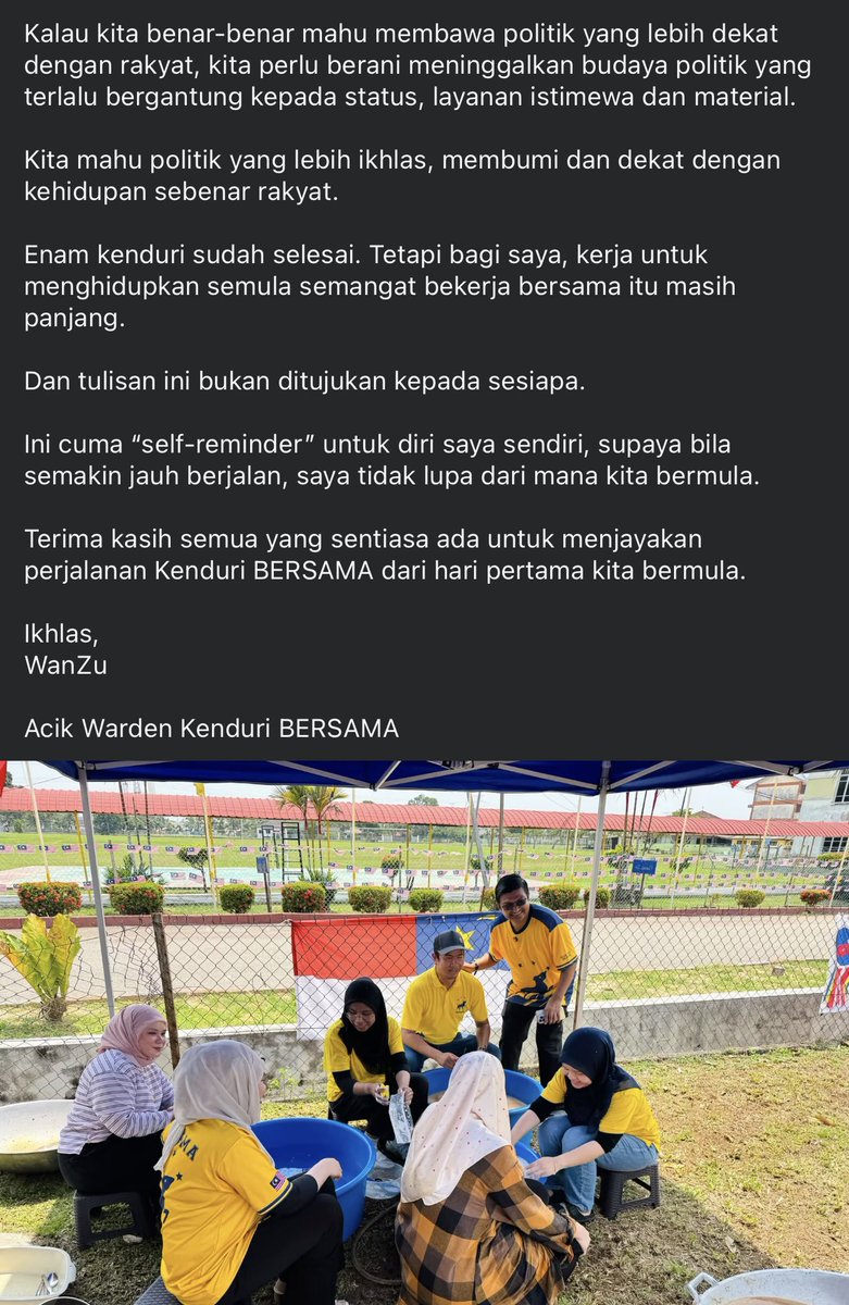 wan_zue's tweet photo. Tulisan acik warden Kenduri BERSAMA 🫰🏻 https://t.co/NkJbOdYmcL