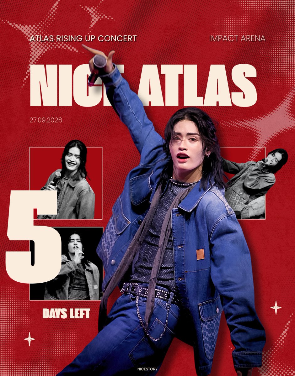 nicestoryy's tweet photo. — • ATLAS RISING UP CONCERT

​𝟱 𝘿𝙖𝙮𝙨 𝙡𝙚𝙛𝙩!
All your hard work is about to pay off. So proud of you, ATLAS!

​📍 Impact Arena, Muang Thong Thani
See you soon, ALIS!

#ATLASRisingUpConcert
꒰ #NiceATLAS #ATLAS_TH #ATLASth ꒱ https://t.co/LI06WlM74X
