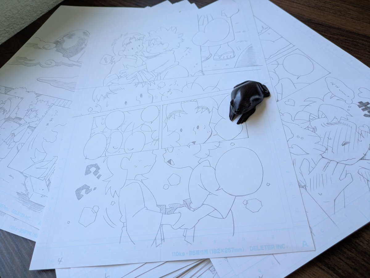 OT_tama5's tweet photo. wip 団乱パート 相変わらず紙です📝 https://t.co/7dgIWw7x5W