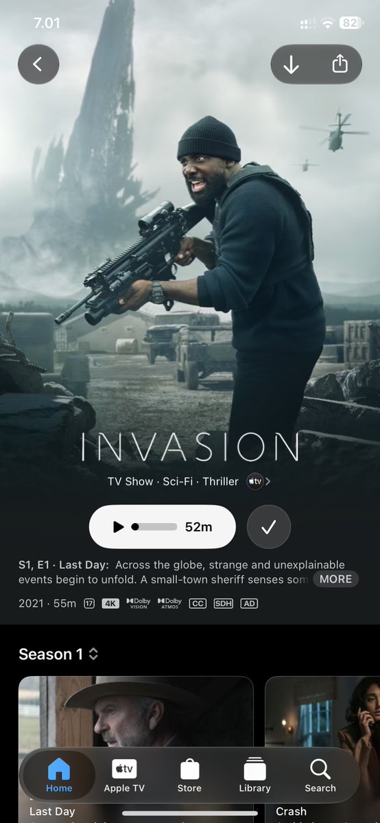 sokbekerbeat's tweet photo. currently watching 🍎📺 — invasion • 2021 https://t.co/pfOlI9Ub32