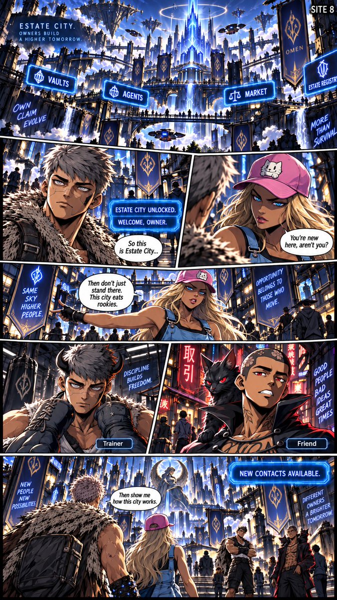 vojnicko's tweet photo. OMEN: FIELD ZERO
Chapter 1 - Continued
Estate City

$OMEN https://t.co/qB2Tl39srs
