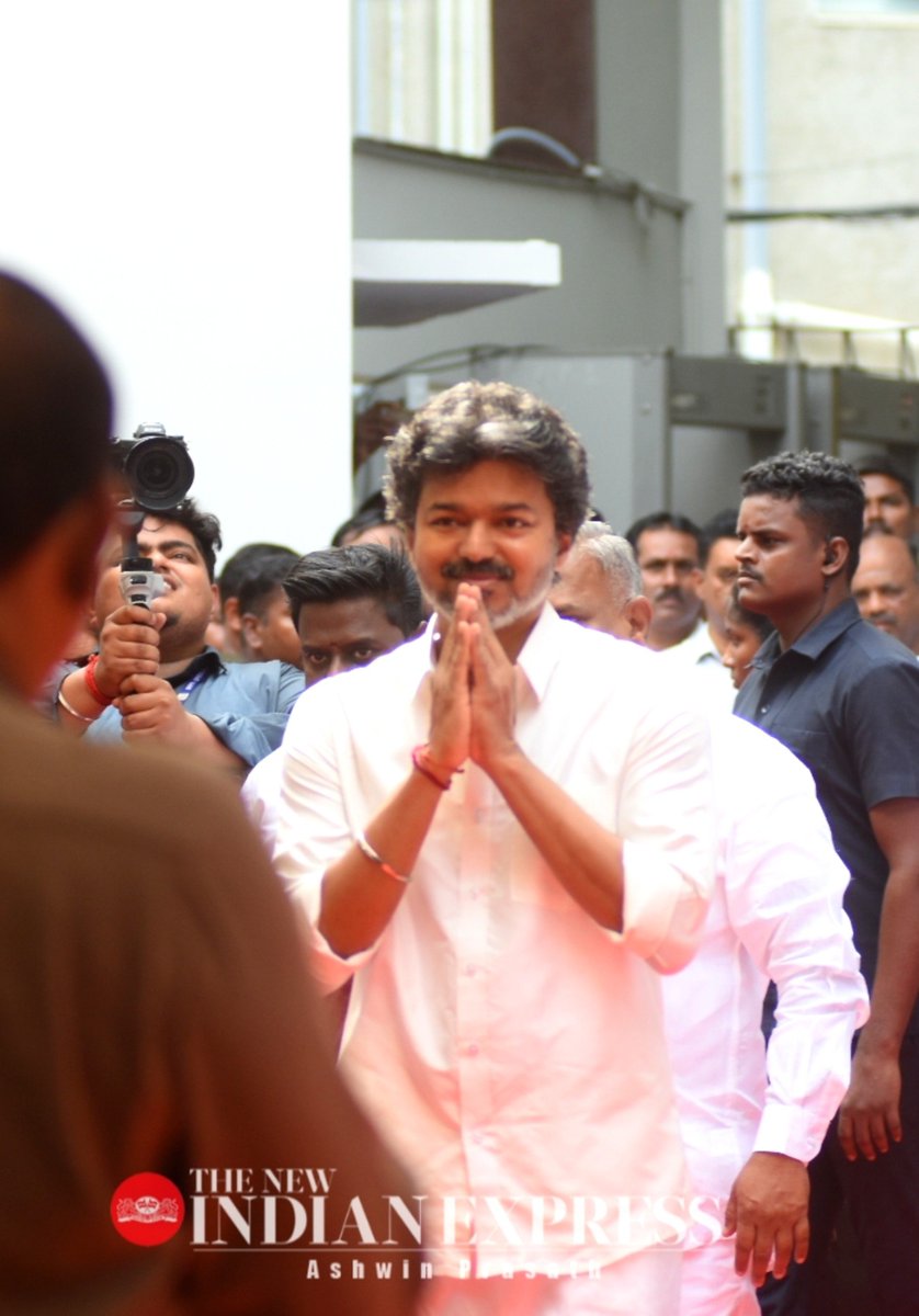 ashwinacharya05's tweet photo. Tamil Nadu Chief Minister C. Joseph Vijay launched the extension of the Perunthalaivar Kamarajar Breakfast Scheme to Classes 6–8 and had breakfast with students at a government middle school in Gandhi Gramam, Thiruvanmiyur.  @CMOTamilnadu @NewIndianXpress @xpresstn @PrasannaRS2 @AnanthWriter @shibasahu2012