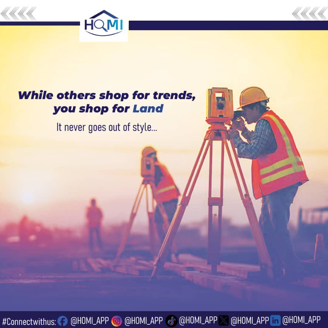 usehomiapp's tweet photo. Why shop for trends when you can shop for land?
Trends fade. Land appreciates.
Instead of spending on what everyone is buying today,start investing in what can still be yours tomorrow.
Shop smart. Shop land. Find your next property on Homi.
#Homi #RealEstate
#LandInvestment https://t.co/MOMaThWyPt