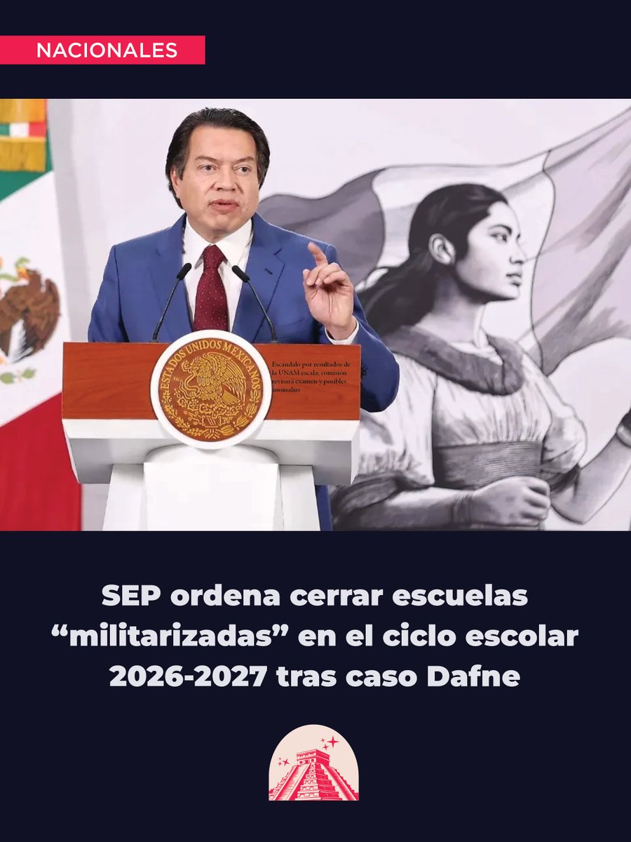 monicacostabarr's tweet photo. El caso Dafne marcó un punto de quiebre. Tras la muerte de Dafne Zapata, de 13 años, durante un campamento en la Academia Militarizada Marina Doenitz, la SEP tomó una decisión. https://t.co/rMjt31z2rQ