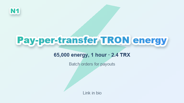 ElodiaWardre's tweet photo. TRC20 fees can be cut by 80%. Here's how.
Runs 24/7, fully automated · Fully automated delivery
65,000 energy (1 hour) for 2.4 TRX
Prices and how-to in the bio channel
#Bybit #USDTfee #lowfee https://t.co/E6a1TWwMLz
