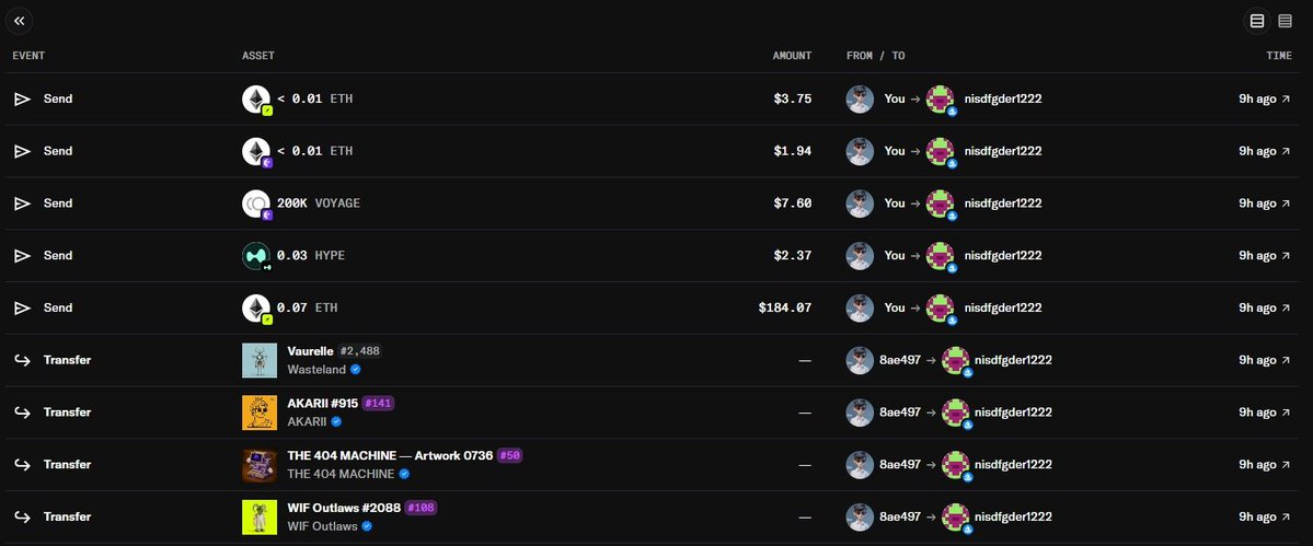 Avin_lucia's tweet photo. Be aware of  @BrokerFarm ⚠️📷 ⚠️ my wallet got hacked last night too . after I clicked on their link and connected X

In terms of fiat value alone, the ETH and BNB were worth around $300–$400, but they took all my NFTs  @RobinWifHat @otomate_trade @akadotfun  which had a combined value of over $2,000 - 3000$ at their all-time highs.