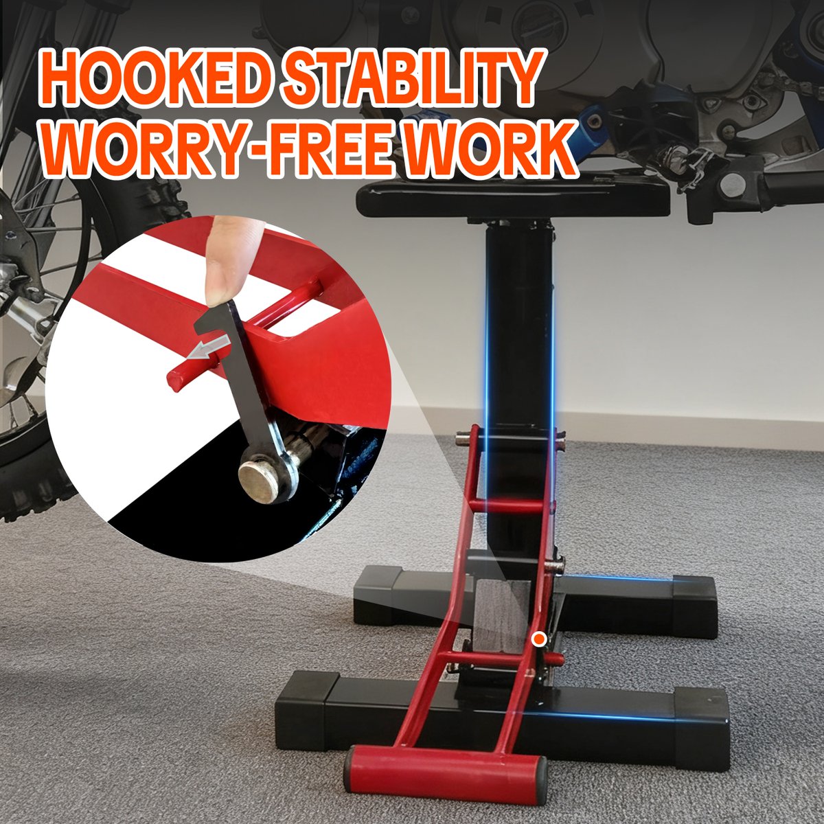 SYXMOTO's tweet photo. Stop bending over in the garage. 🛠️🔥
The SYX MOTO 360° Dirt Bike Lift Stand makes maintenance effortless: 🔄 360° Swivel Top 📏 10.8"–14.4" Height Adjust 💪 440 lbs Heavy-Duty Capacity
Shop direct on our official store! 
https://t.co/YLjvPKUgVD
#DirtBike #Motocross #GarageTools https://t.co/YVMa22B08A