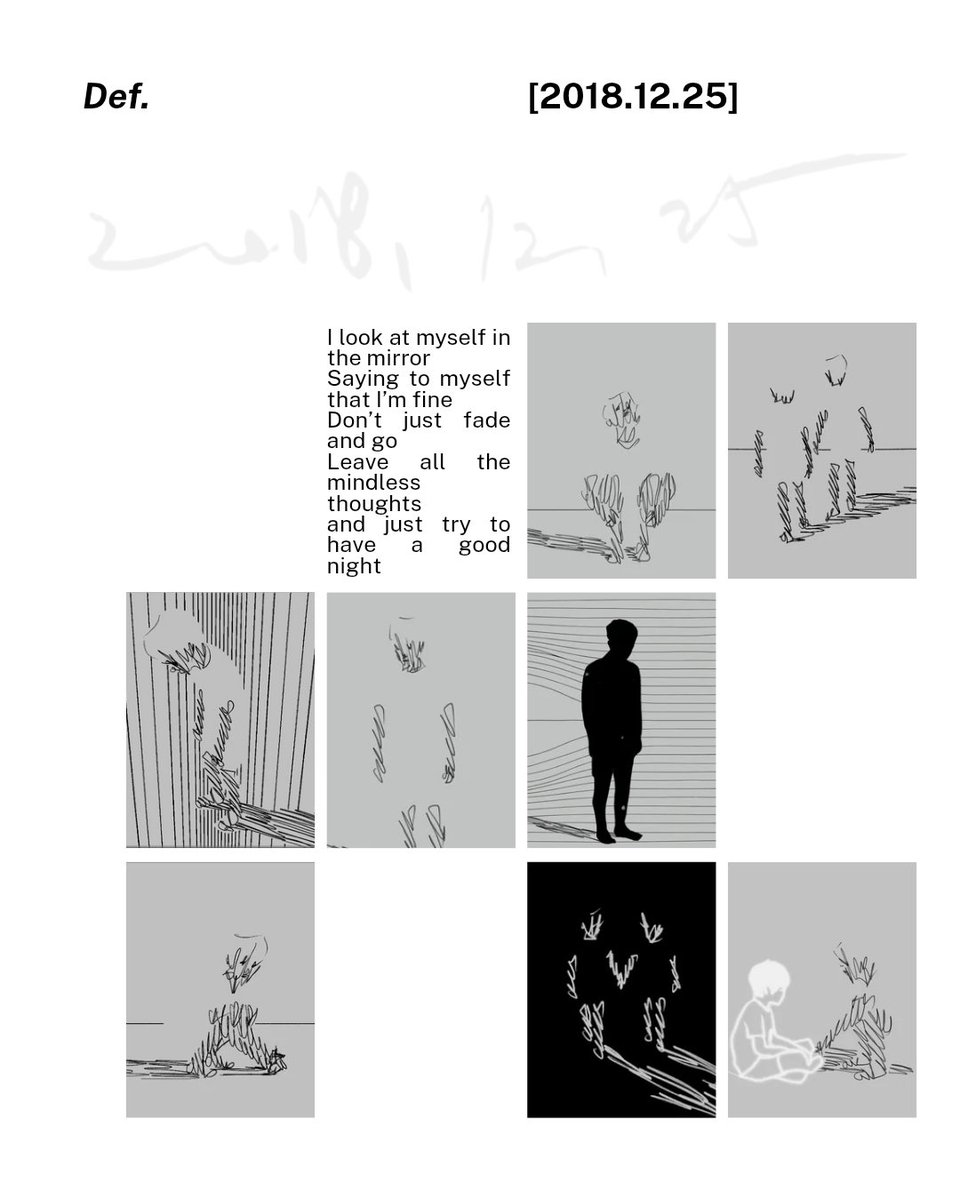 mydef_mysoul's tweet photo. 📁[Info] Def. 1st LP [2018.12.25] #Def.
#BoYWithDef_20181225 #JAYB 

Seonglib-nim the illustrator who worked on the artwork for Def.'s MV shared a heartfelt message about working with Jaebeom

Through their conversations about life, books, love and how they see themselves, he gradually came to understand Def. on a deeper level. Those conversations became the inspiration behind many scenes in the artwork, while the process of drawing brought a mix of feelings, falling in love, feeling lonely and thinking about what kind of person Def. is.

In the end, they described it as a truly good piece of work and expressed their gratitude to Def. 💙

Def. 1st LP [2018.12.25] BoY M/V
🔗 https://t.co/YUDmVrK2Hn
Def. 1st LP [2018.12.25] Intro M/V
🔗 https://t.co/IJ8jBRppAR