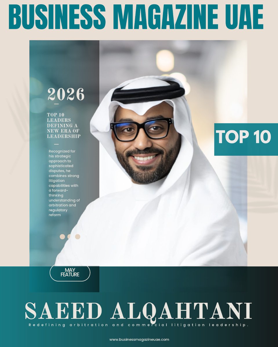 MarceleneVcpla's tweet photo. Saeed Alqahtani is shaping the future of legal leadership through strategic thinking, deep legal expertise, and a forward-looking approach to dispute resolution. With more than a decade of experience handling complex litigation and arbitration https://t.co/r5WDVy7lXY