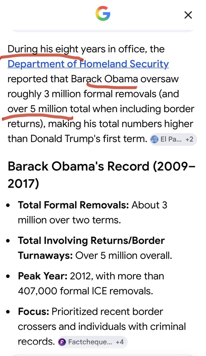 CIISUS's tweet photo. Please always research 
Here is the public record about OBAMA Nicknamed DEPORTER IN CHIEF

The compassionate Democrats always deported X3 compare to republican presidents!! Because they believe in rotating cheap labor

Abraham Lincoln Republican President abolished Slavery after fighting a civil war against the Democratic Party 

Ronald Reagan gave amnesty to 10 million undocumented who were here 10 years or more and had paid Tax 

@realDonaldTrump deported only 100,000 on his first term 

The only reason now they are focused on cleaning up the mess that open border policy created for our Country 

Please EDUCATE OTHERS TO DEFEAT MISINFORMATION AND FAKE NEWS