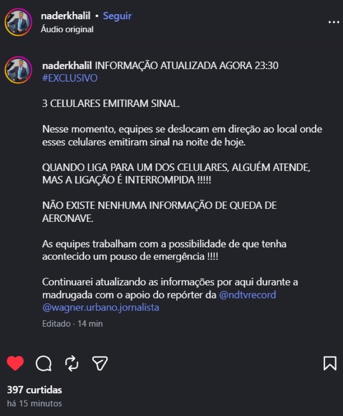 alfinetou's tweet photo. 🚨 URGENTE - Possível atualização sobre o desaparecimento da aeronave em que transportava o cantor Rick (dupla Rick &amp; Renner), o empresário Bruno Avelar e outras pessoas https://t.co/dag3KPNVjG
