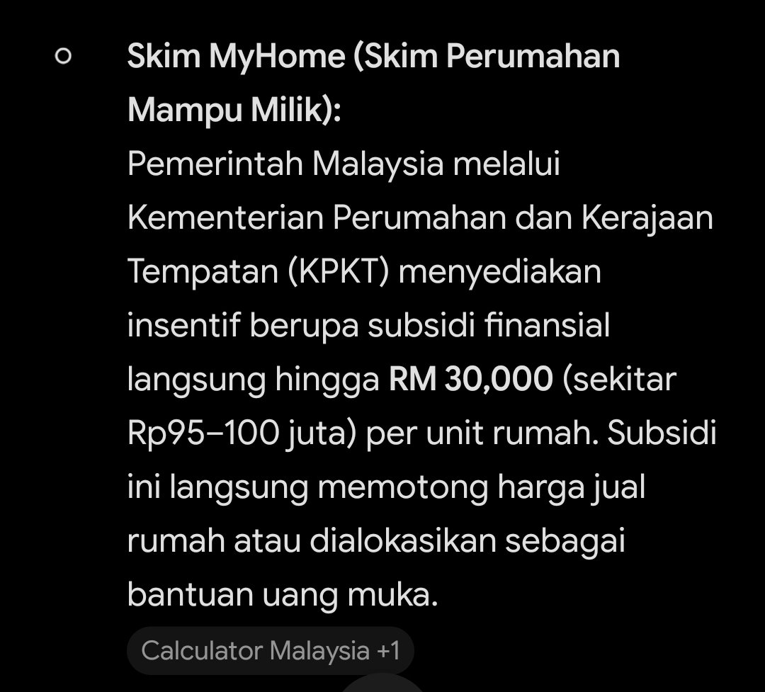allenbeillll's tweet photo. @Outstandjing di Malaysia, rumah subsidi ga ada yg ukuran 30/60, LB paling nggak di 80-100 m2. Dapat 3 kamar, ruang vital lain masih lega. Yg di video harganya start from RM 45000 (kalo pake kurs taun lalu, cuma 150jutaan). Masih dpt insentif lg. Meanwhile di Indo, kl mau ada dapur, kudu renov https://t.co/H9Y6Ulfa7M