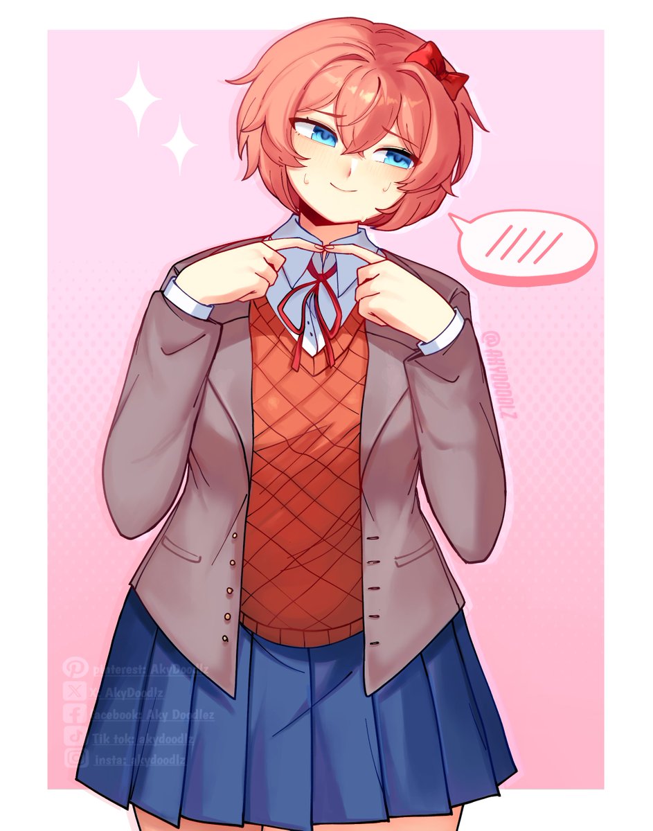 AkyDoodlz's tweet photo. Sayori 💌. 
#ddlc #fanart #artstyle #art https://t.co/0J3th4YBtj