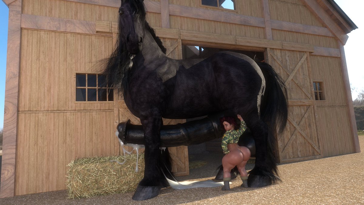 virgorival's tweet photo. I noticed in my travels around that part of the internet

i haven't seen ANY of these verison of this render i did
it was a rerender of the original brown fur skin when i was testing the fully black version of my horse
I could had sworn i posted it but i guess not
So here it is https://t.co/9NNlkuaN3e