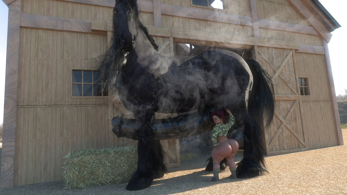 virgorival's tweet photo. I noticed in my travels around that part of the internet

i haven't seen ANY of these verison of this render i did
it was a rerender of the original brown fur skin when i was testing the fully black version of my horse
I could had sworn i posted it but i guess not
So here it is https://t.co/9NNlkuaN3e