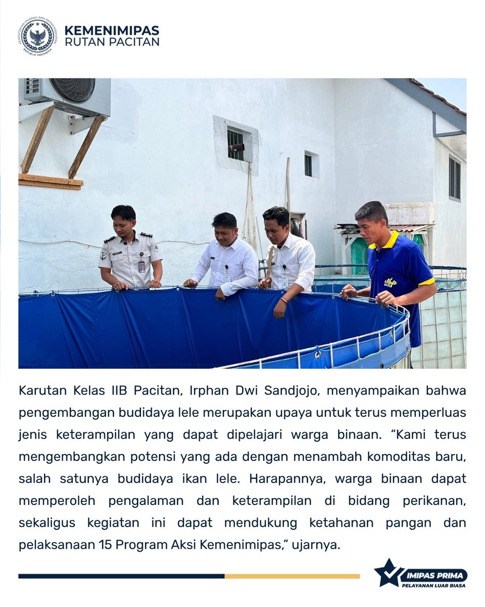 Rutan_Pacitan's tweet photo. Kembangkan Komoditas Baru, Rutan Pacitan Tebar Benih Lele di Area Branggang https://t.co/6DKowy3aIf