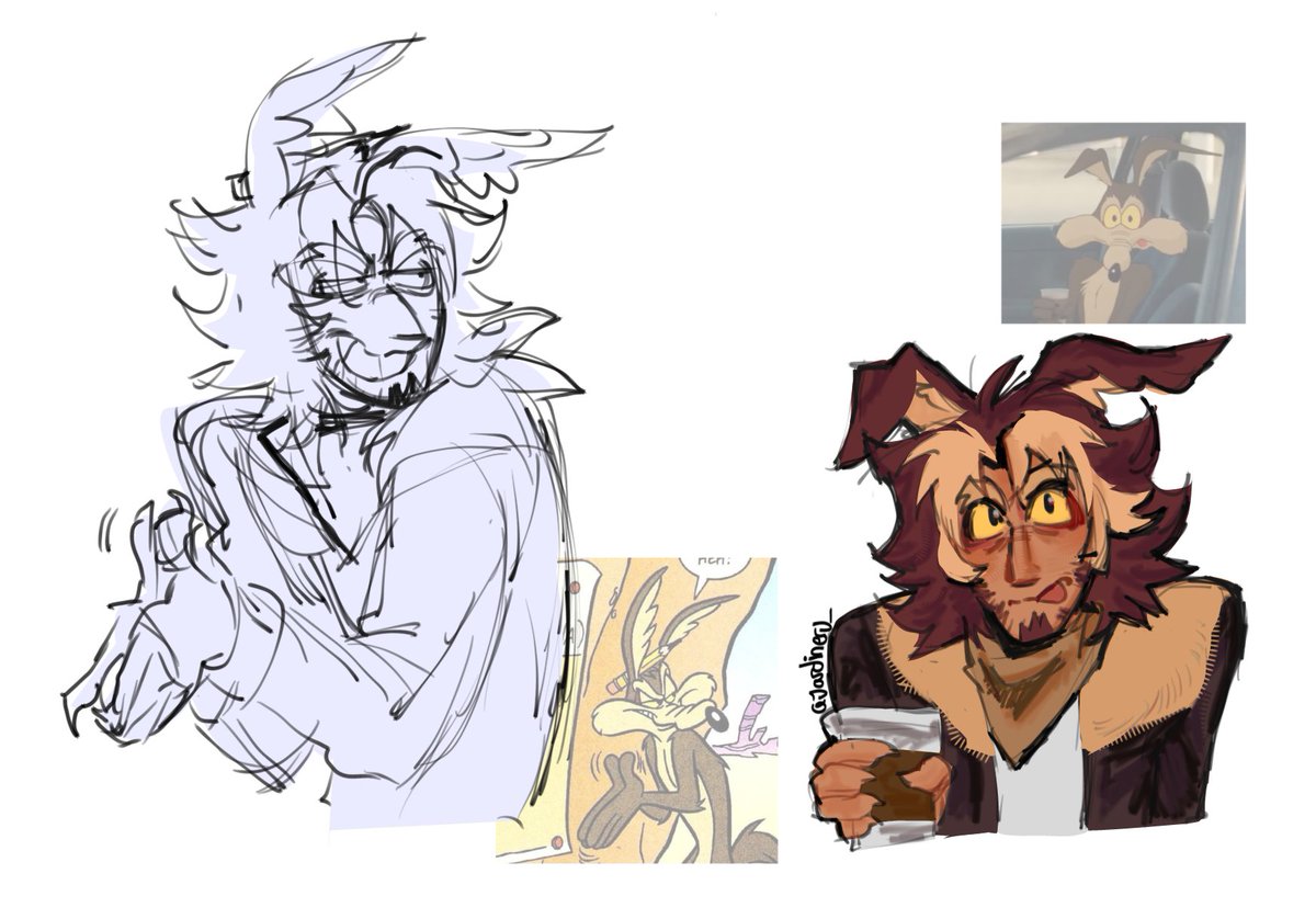 jardineru_'s tweet photo. WILE SKETCHES CUZ I WAS TRYING A NEW BRUSH #wileecoyote #coyotevsacme https://t.co/r64Bwzthi8