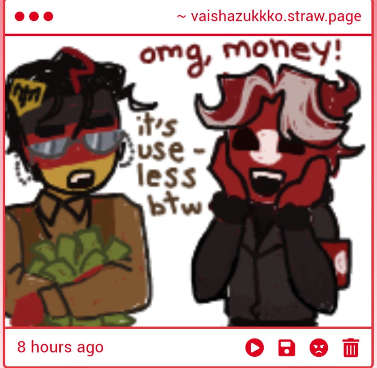 Vaisha_zukkko's tweet photo. 1) WHAHAHAHSLCPFBCHDU @_KarlerJunior, that's sooo true. You could use Deutschmarks as toilet paper (they are just as useless as my uni scholarship). Wei and Reich look so cute 😍, two dumbasses🥰 #countryhumans #weimar #chtwt #countryhumanstr https://t.co/K8FbsVDG6s