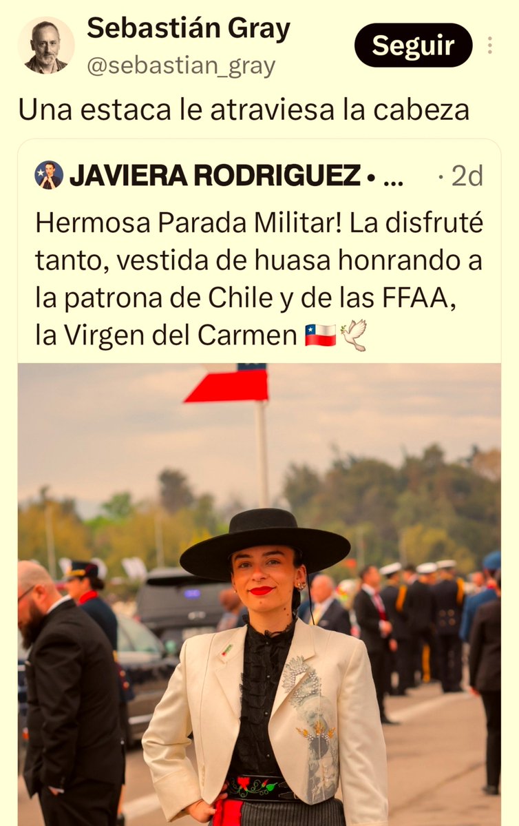 ayala_rodolfo's tweet photo. 📢  ​@sebastian_gray confunde la agresión y el desprecio con agudeza. Una muestra lamentable de misoginia y soberbia que la @ucatolica no debería pasar por alto en sus "académicos". https://t.co/5qapjn6LWm