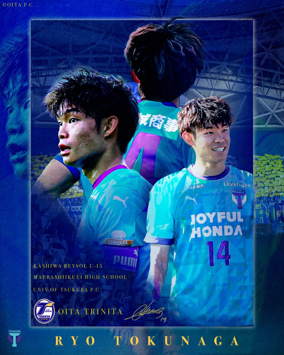 Tsukuba_shukyu's tweet photo. 𝐂𝐨𝐧𝐠𝐫𝐚𝐭𝐮𝐥𝐚𝐭𝐢𝐨𝐧  
この度、#徳永涼 （4年/前橋育英高）が2026/27シーズン(2027年1月)より、 #大分トリニータ に加入することが決定いたしました。
https://t.co/OIKPNy0Dcy

#大分トリニータ #trinita #筑波大学蹴球部 #創峯 https://t.co/9goI5pCoRc