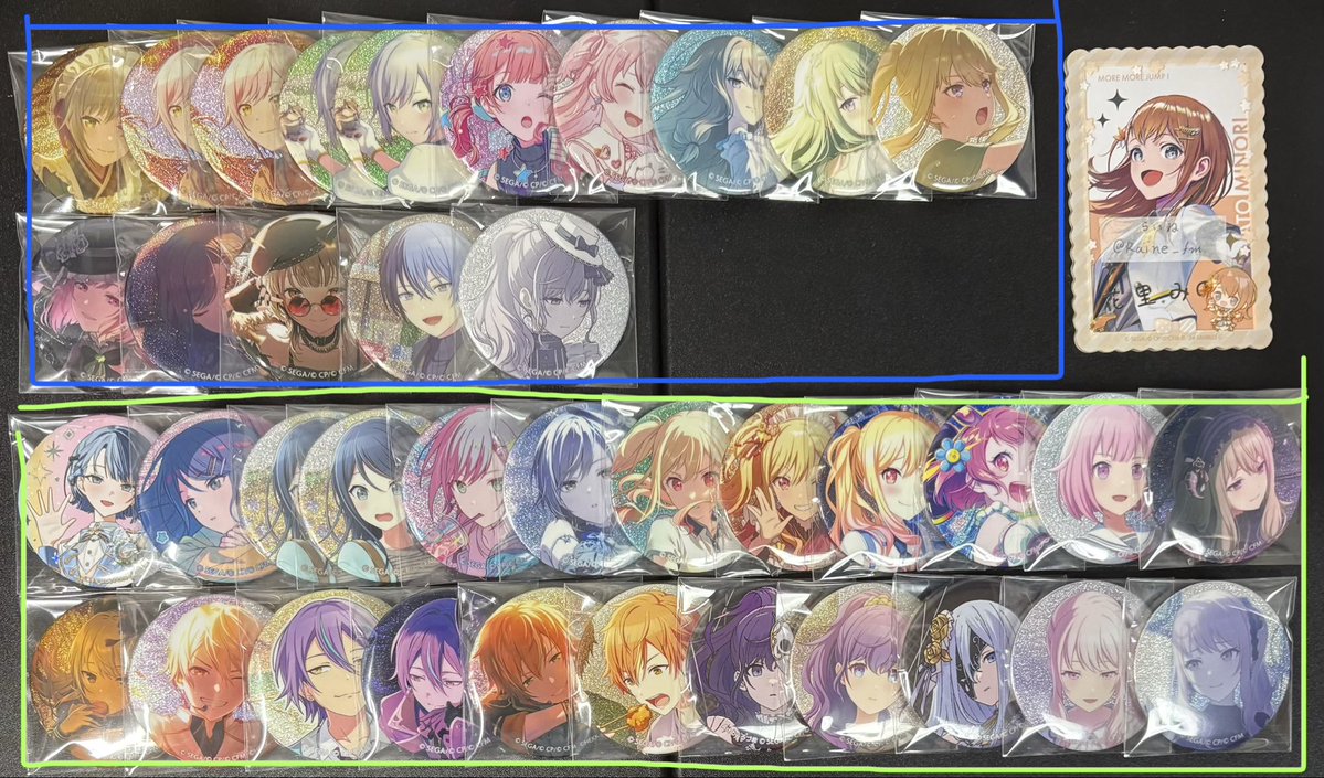 Raine_fm's tweet photo. 【交換譲渡】プロセカ　グリッター缶バッジ　CD特典　グリ缶　グッズ

〈譲〉画像1〜4枚目

〈求〉リプ欄のみのり(♾️)、KAITO(1点)
または〜定価＋送料

※詳細はリプ欄の画像にて記載
載せ忘れで56Bリン1点(青線)もございます。

検索からもお気軽にお声掛けください。 https://t.co/hWUrGl4OEt