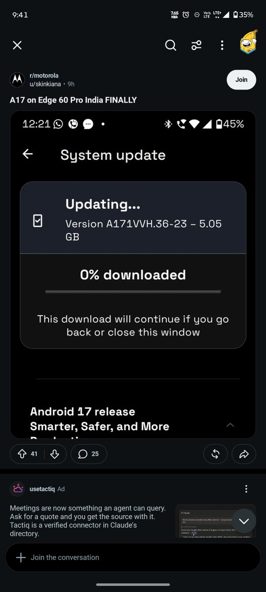 sirosagime's tweet photo. Many reddit user claim that they got a17 stable update in edge 60 pro @Fanboy_Moto @motorolaindia  @Moto is it real ? 😄 https://t.co/PjrGSwEbxA