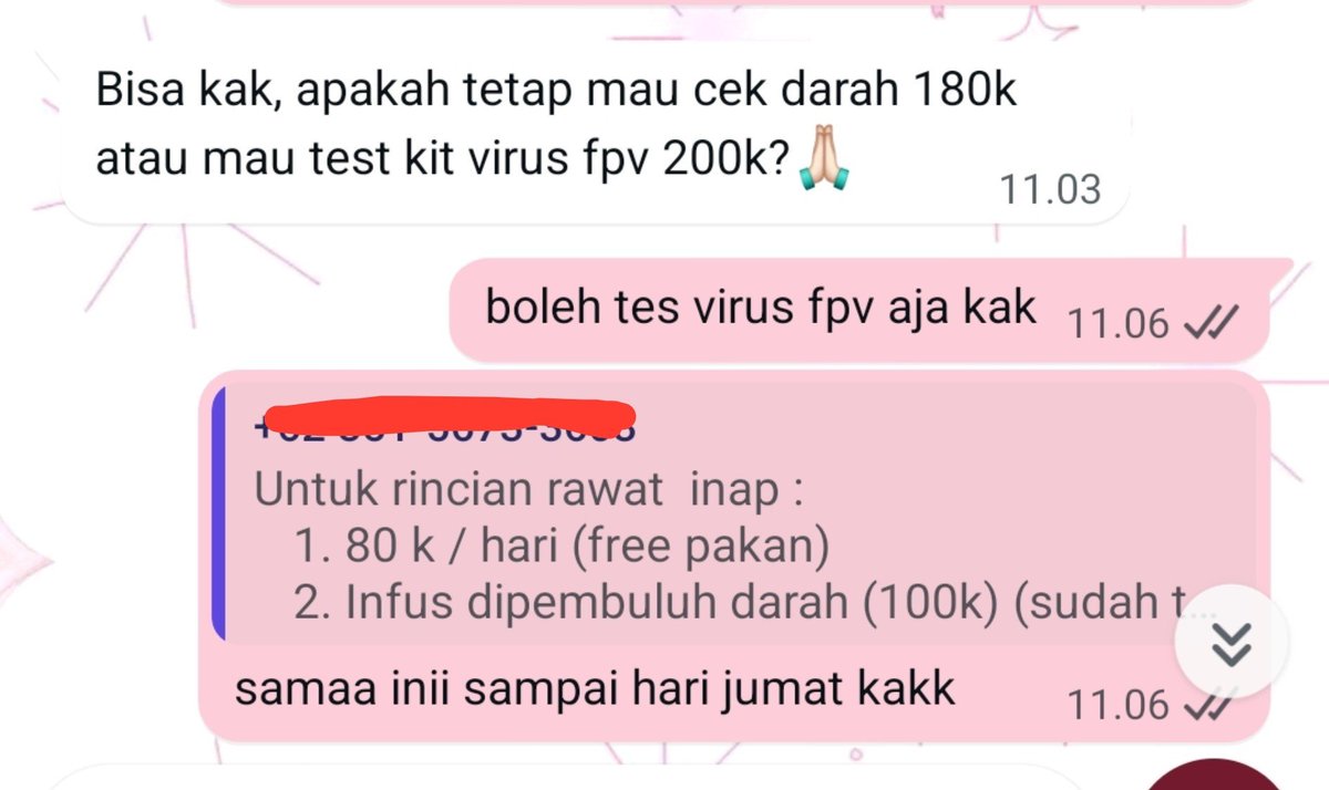 appleufie's tweet photo. halo teman-teman, info biaya pengobatan abo:
hari ini harus dibayar
• jasa pengecekan dokter (60k)
• infus dibawah kulit (30k)
• suntik vitamin (20k)
• test kit virus fpv (200k)
total nya ada 310. uang baru terkumpul 190k, masih kurang 120k 🥺
#catdonate #urgent https://t.co/T7plVNkA49