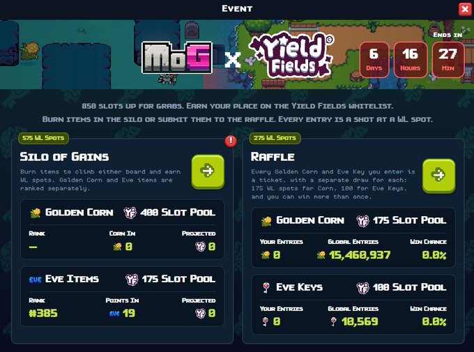 Dexter2318's tweet photo. Deed Season is live in @onchainheroes and I've been spending way too much time in MoG lately 

If you're new to the game, this is probably one of the better times to try it

There are 850 Yield Fields WL spots on the line, and you don't have to play the exact same way as everyone else

Here's what I've figured out so far