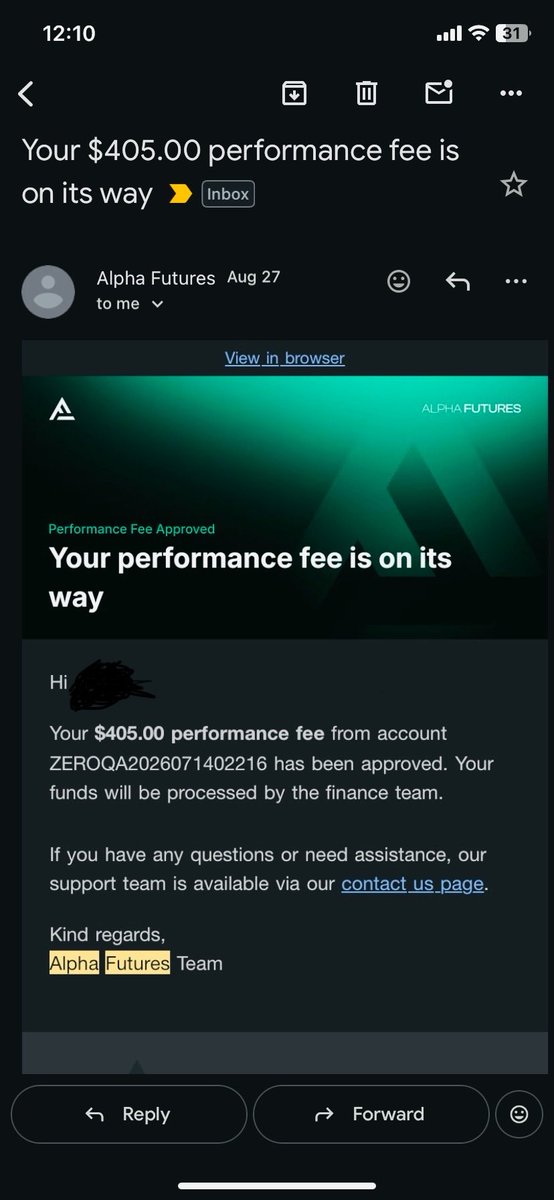 real_moshi's tweet photo. @Alpha_Futures_ they payed after all. Shout out to Matthew for some extra help that he didn’t have to do. Small payout to see how delays were going. Improvement. https://t.co/tUuHj9hlsj