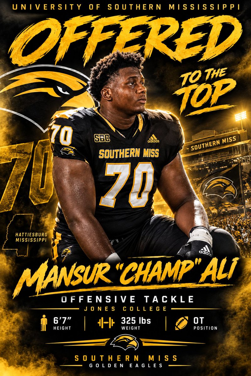 ChampAli23906's tweet photo. @SouthernMissFB @USMGoldenEagles https://t.co/tup89IqV1L