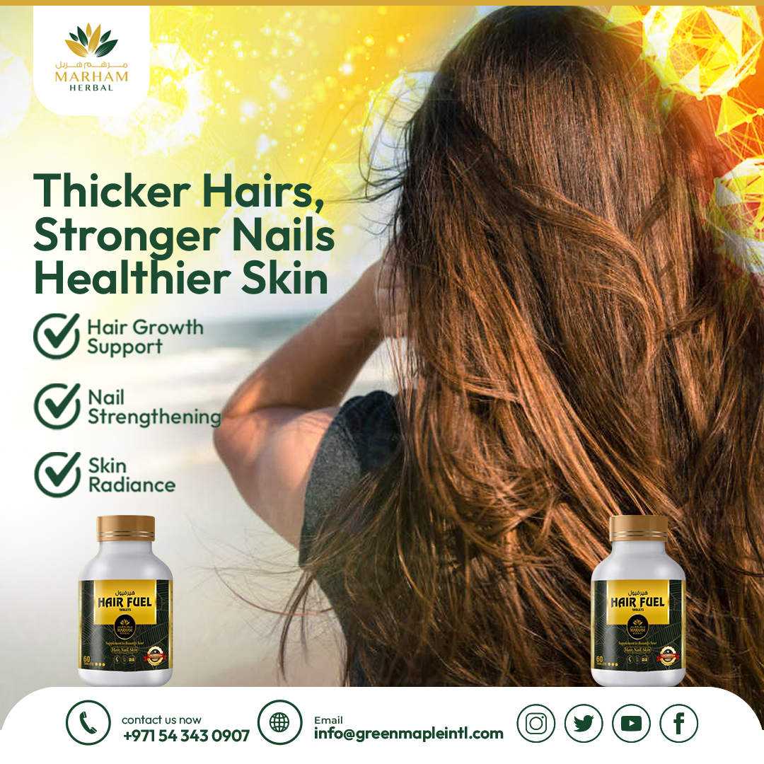 allisonharrisca's tweet photo. Thicker hair, stronger nails, and healthier skin—naturally! Marham Herbal Hair Fuel nourishes you from within to support hair growth, strengthen nails, and enhance skin radiance. Feel confident and naturally beautiful. Contact us: +971 54 343 0907. https://t.co/z5fqi5GYPf