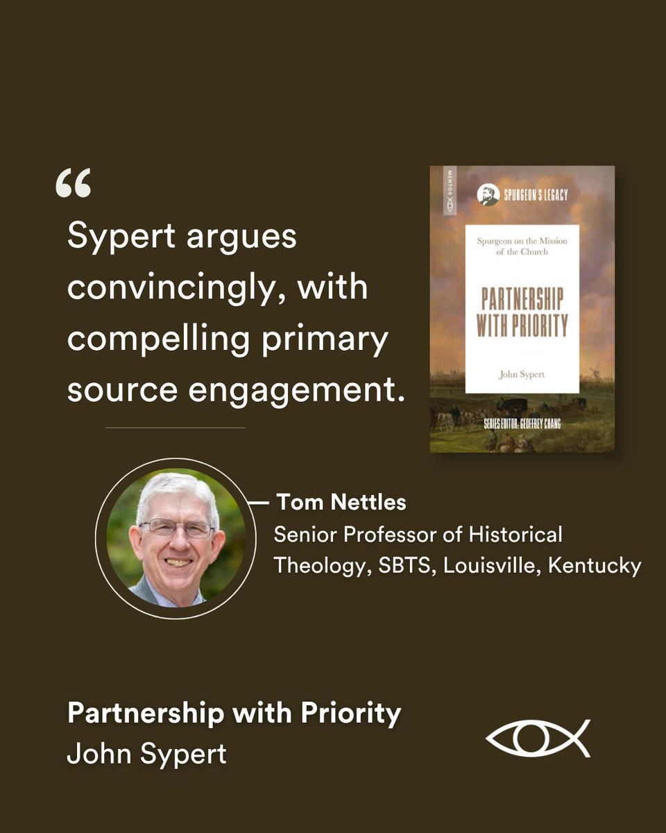 Christian_Focus's tweet photo. Partnership with Priority by @JohnSypert has been warmly endorsed by @Alex_DiPrima, Tom Nettles and Ryan Robertson for its treatment of Spurgeon’s approach to the mission of the church.  

Available today: https://t.co/aESsirbHeU https://t.co/V7q9SwU12d