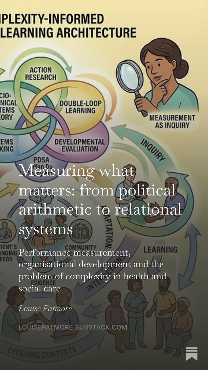 Louise_Patmore's tweet photo. https://t.co/wBcgcCkq1r

#ComplexityScience #ImprovementScience #HumanLearningSystems #RelationalPublicServices #SystemChange #SystemsLeadership #HealthAndSocialCare #ComplexSystems #OrganisationalChange
#LeadershipDevelopment #ICB #LGR #coproduction https://t.co/QJsARMHqnv