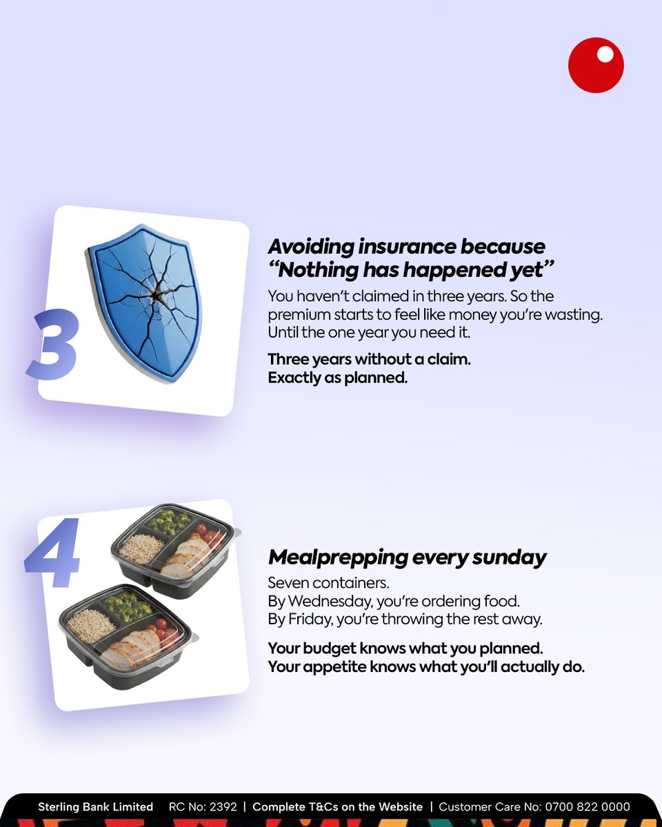 Sterling_Bankng's tweet photo. Saving money is more than putting money away. It’s what you do with it once it’s there.​
​
Are your money habits actually helping you save, or just making you feel like you are? Take a closer look at the little things. They add up. 👀​
​
#MoneySense #Sterling #SmartMoneyHabits #PersonalFinance