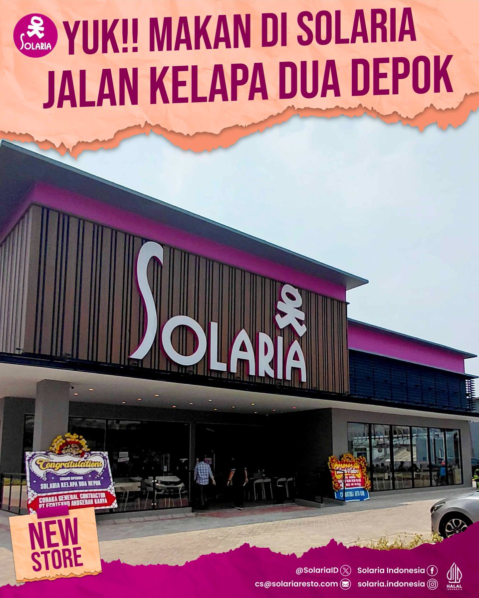 SolariaID's tweet photo. Yang ditunggu-tunggu akhirnya buka juga nih! 😍

Solaria Jalan Kelapa Dua Depok sekarang sudah siap nemenin momen makan bareng kamu. Ajak teman atau keluarga dan nikmati waktu seru bersama di sini yaa!

See you there #Solarians! 👋

📍Solaria Jalan Kelapa Dua Depok

#Solaria #SolariaResto #Solarialndonesia
