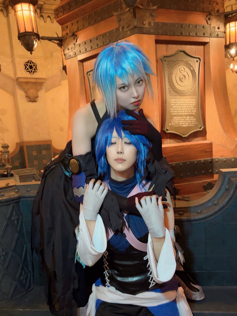lion_kh_'s tweet photo. 「貴方は私で、私は貴方。」

Anti-Aqua
&amp;
Aqua(@noppo_cos )

#Dハロ仮装2026 https://t.co/b7QVTi8lQA
