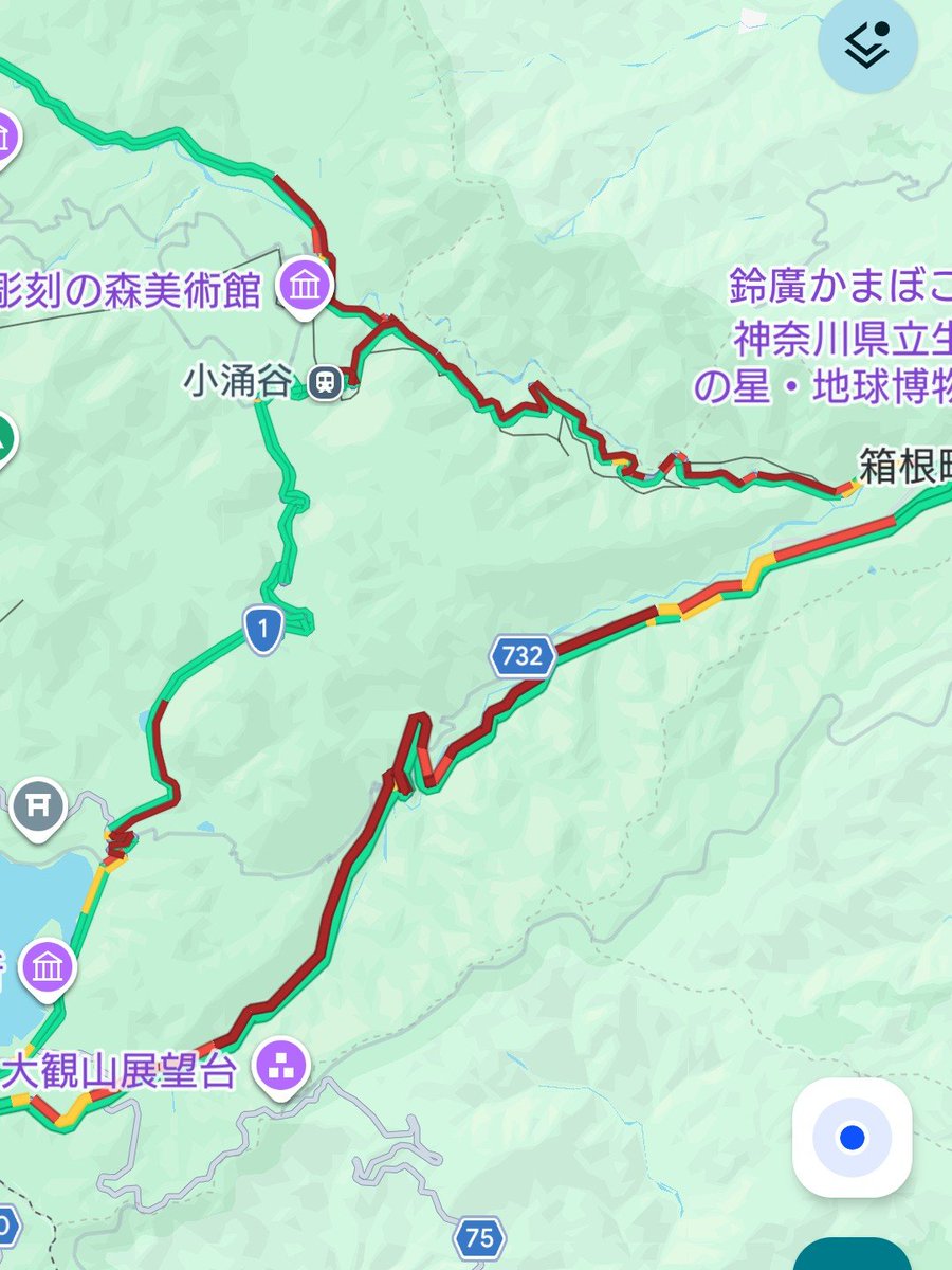 eri37058552's tweet photo. 強羅の先から箱根湯本まで延びててすごい(私は既に最寄り駅着 https://t.co/ZMWdmDPfRo