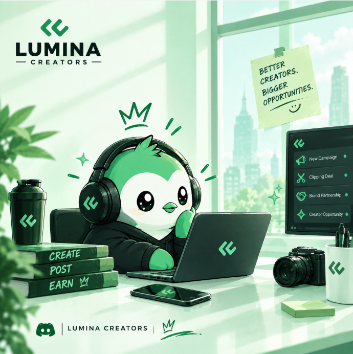 lumina_family's tweet photo. Web3 creator starter pack:

500 tabs open.
17 Discord servers.
42 Telegram groups.
“gm” posted 6 times.

Still asking: “any campaigns?”

And somehow, finding a real opportunity is harder than creating the content.

So we built @lumina_family .

A creator-first network built around the people actually making the content not just another leaderboard or another Discord sitting in your sidebar.
2,500+ verified creators already inside.

Paid campaigns.
Clipping deals.
Creator opportunities.
Brand partnerships.
Community activities.

No complicated formula.

Just creators, brands and opportunities in one network.

The network is the product.

🟢 Lumina Creators
Create. Post. Earn.

Join here : https://t.co/NXEZxUnFlk