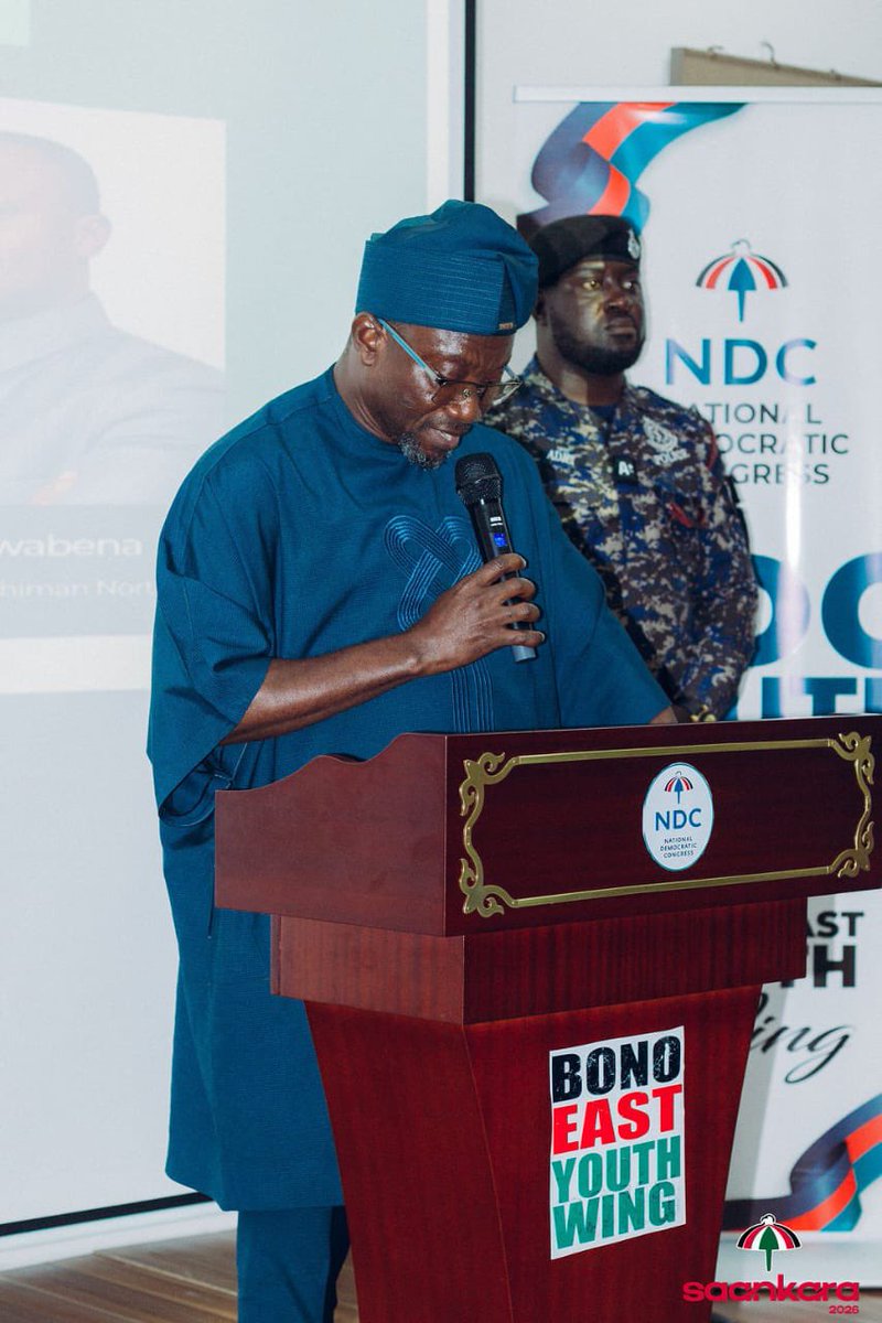SBasiera's tweet photo. On Sunday, 20th September 2026, I had the privilege of joining the Bono East Regional Youth Wing for their successful Youth & TEIN Conference, which brought together Constituency Youth Organisers, Regional Youth Executives and TEIN Executives across the region.

At the event, I shared reflections on my service to the party and the opportunities the NDC has afforded me as a young person - from Constituency Youth Organiser, to District Chief Executive for Wa West, and now as Upper West Regional Youth Organiser.

 I encouraged our young comrades to remain dedicated to service. The NDC truly rewards commitment, and if you serve faithfully, the party will create opportunities for you to serve in higher portfolios.

The engagement was powerful, the energy was unmatched, and the connection was real. Together, we are preparing a new generation to carry the vision forward!

Kudos to the Bono East Youth Wing for a successful programme.

#Saankara4NYO #TeamSaankara