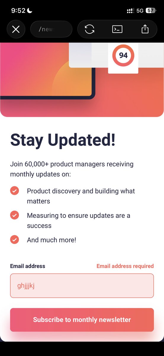 ComfortAjibodu's tweet photo. DAY 4 OF CODING WITH MY PHONE 🎀👩💻
Finally finished thisss 😭
Built a responsive newsletter sign-up page with HTML, CSS & JavaScript.
@github @frontendmentor @joseph_ajibodu
#30daysofcode #WebDevelopment #FrontendDevelopment #htmlcssjavascript #techgirl https://t.co/kfnp4P5FeH