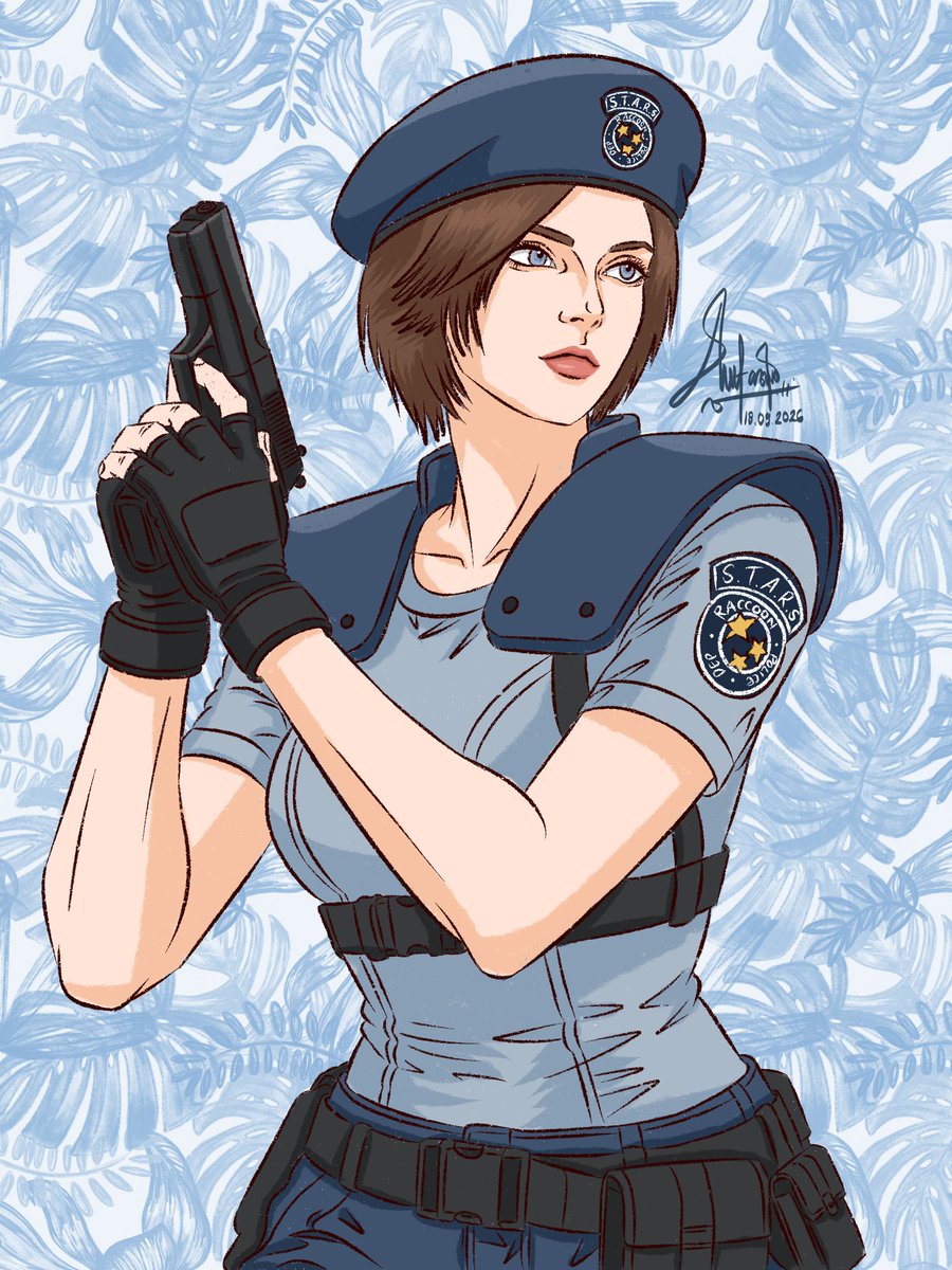 perfectgradient's tweet photo. Yes, J for Jill! 🌸 After this I'll draw Chris Redfield 👀

#JillValentine #ResidentEvil #RE1 #ResidentEvilFanart #JillResidentEvil https://t.co/gtleBcG5fB