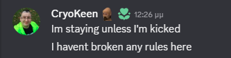 Bill_Master2's tweet photo. @cryo2052 Went to the Ice Poseidon discord server to defend his "honour" for some reason
#fishtanklive #seeex https://t.co/80EZwGaR0I