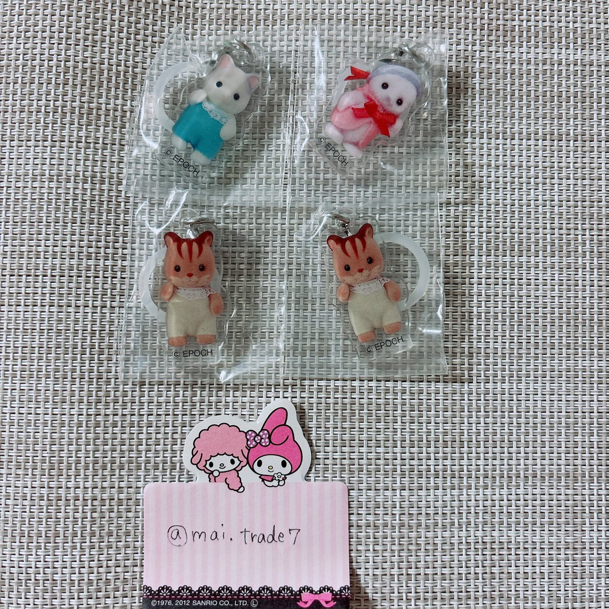 mai_trade7's tweet photo. 【交換】
シルバニア ガチャ 赤ちゃんリングチャーム めじるし カプセルトイ

譲：アンブローズ2、ピーノ、パフィ

求：クレム＞ノア

郵送(2点以上〜)、仙台手渡し(1点〜)
よろしくお願いします。 https://t.co/I5NylnnXYL