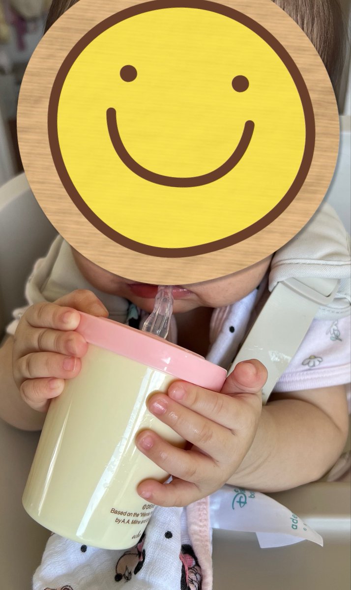 mk_mrmm's tweet photo. まだストロー飲みできません🥤
トレーニングコップも使ってるけど、
マグ洗うの大変やからこっち買ってみた。
大人がご飯食べてる間の時間稼ぎと練習。この後スプーンで飲ませてる笑 https://t.co/eQLzegJ3t8