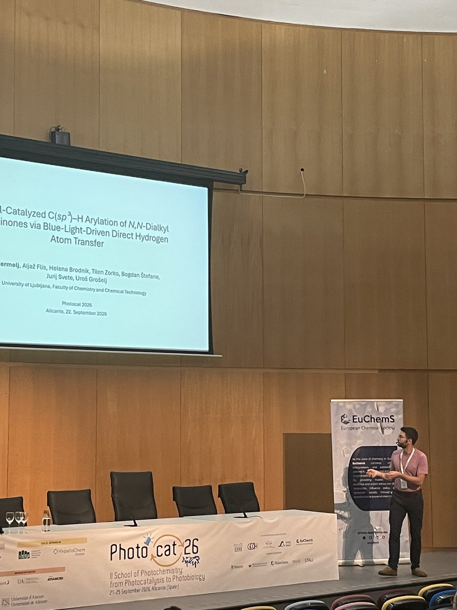 photocat26's tweet photo. 🗣️ And here are the first oral presentations of the session! 🧪✨
What incredible chemistry, everyone! 🤩 It’s been so enriching to listen to all of you and learn from your work. 👏🔬
Keep it coming! 🚀
#Photocat2026 https://t.co/IPpYUznUqQ