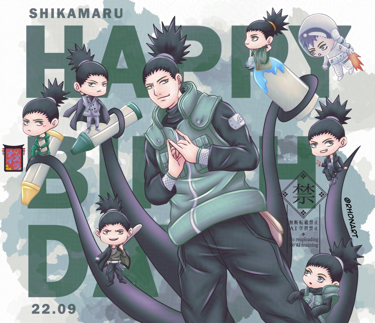 rhdnart's tweet photo. Happy Birthday Shikamaru ! 🦌​🎂🎊 

#奈良シカマル誕生祭2026 
#奈良シカマル生誕祭2026 https://t.co/YfPflYRJF7