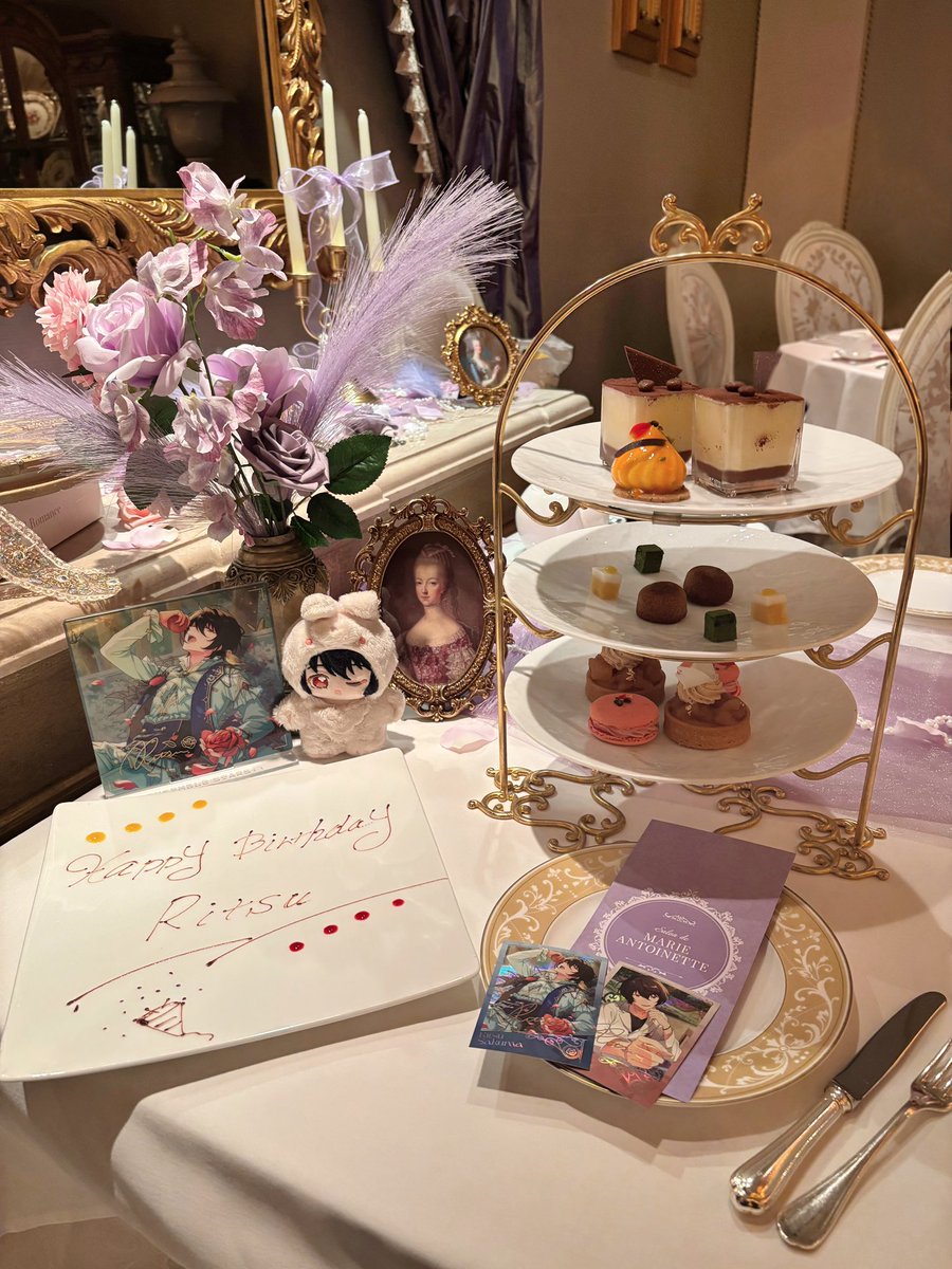 Ri2rmy__'s tweet photo. 当日祝いは東京ベイ/ ラ・プロヴァンスでコース料理🍽️♥️

特別装飾席で豪華に飾り付けされてて
味にも空間にも癒された ꒰ᐡ⸝⸝ʚ̴̶̷̷ · ʚ̴̶̷̷⸝⸝ᐡ꒱…♡ 

#朔間凛月生誕祭2026
#朔間凛月誕生祭2026 https://t.co/Bktmr73MX7