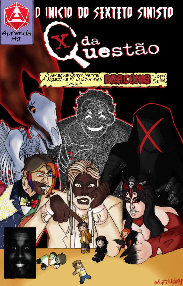 MortiTheVamp's tweet photo. O aniversário é meu mas o presente que ganha são vocês!!
Nosso Sexteto Sinistro de #XdaQuestãoRPG!!
{@aprendarpg | @milameiwe} https://t.co/itnngoGVvB