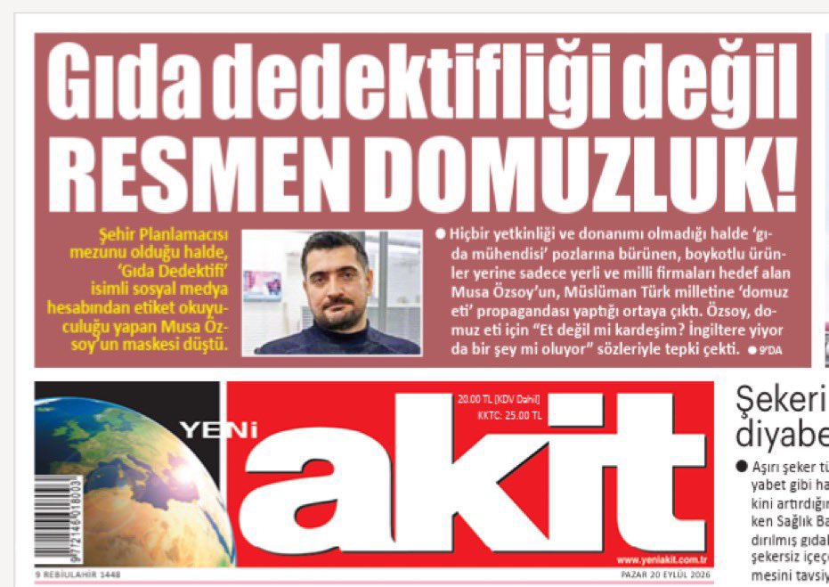 fatihtezcan's tweet photo. ▪️Akit neden bir Müslümana sürmanşetten Domuz dedi?
▪️Akit/Ülker-Musa Özsoy kavgasının arka planında hangi kavga var?
▪️Musa Özsoy kim? Ne iş yapar?
▪️Murat Ülker sağ-sol hangi medyayı nasıl kontrol ediyor?
Hepsi bu akşam 21:00’de Fatih Tezcan’la Analiz Tv’de!
(Lütfen paylaşın.) https://t.co/JSa9FQLGAR